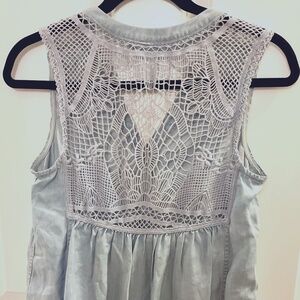 Blue Jean Lace Tank Top